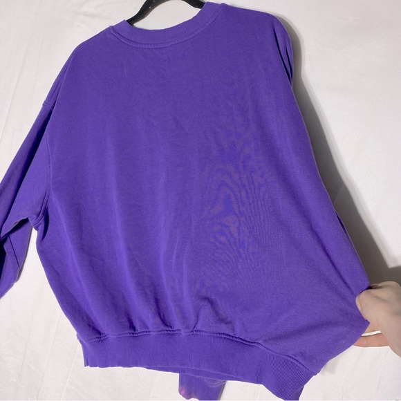 H&M Divided Purple Orange Oversized Crew Neck Alaska Sweatshirt XL - Picture 15 of 16
